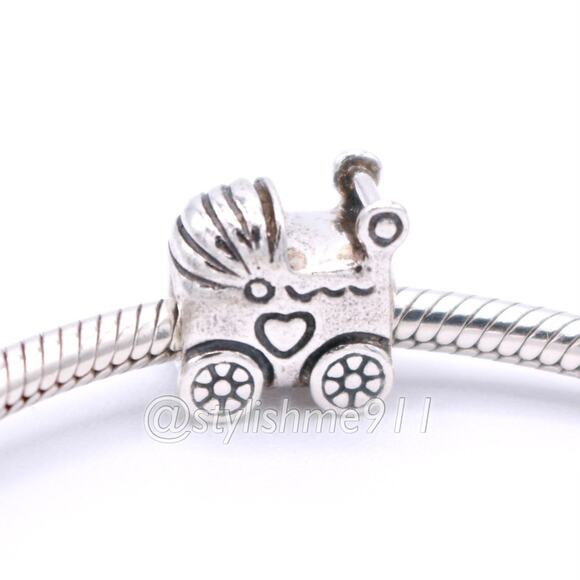 Authentic PANDORA Baby Carriage Charm - Picture 4 of 11